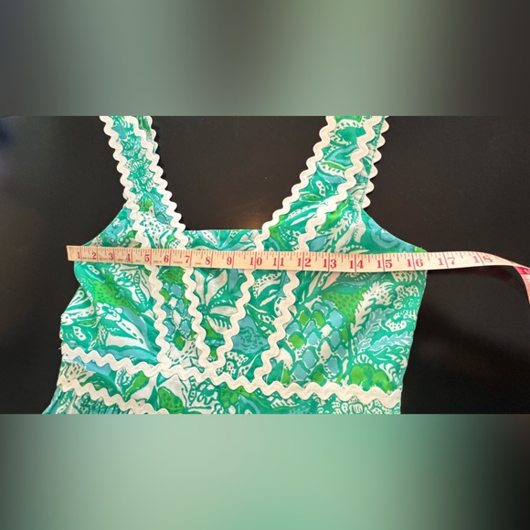 Lilly Pulitzer Pollie Cotton Midi Dress in Botanical Green Safari Print. - Picture 7 of 13